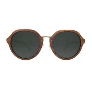 Retro Classic round wooden frame glasses luxury high quality sunglasses wood polarized wooden sunglasses women