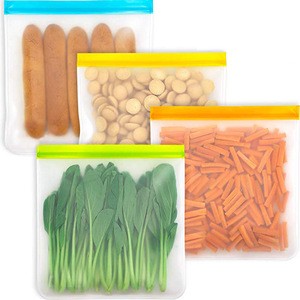 Reusable eco kid silicone peva sandwich snack bags for fruit vegetables