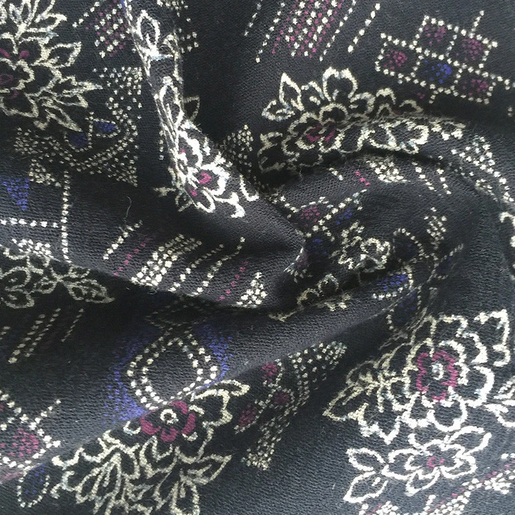 ripstop polyester floral hemp cotton fabric