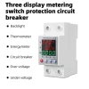 RMshebei 2P 63A Smart Digital Tube Circuit Breaker Ordinary Three Display 220V Rated 6KA Switch Protection Leakage Protection