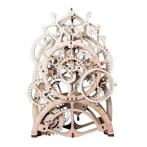 Robotime Stem Pendulum Wooden Clock Toy 3D  Puzzle Mechanical Model kit for Adults