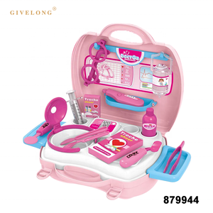 role play pink plastic educational doctor set toy children