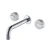 Import Rose gold tapware brushed quality brass wall bathroom bath basin tap set from China