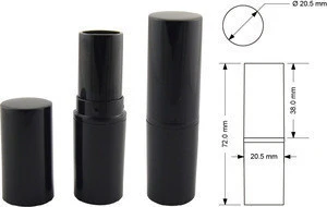 Round black empty makeup lipstick tubes packaging for wholesale