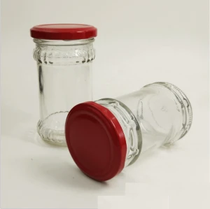 Round Honey bottles jam jars scented tea glass bottle seal pot pickles bottles with metal lid