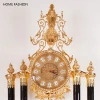 Royal European Royal Black Crystal column Classical Home Marble Bronze Handicraft Factory sells grandfather floor clock directly