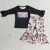 Import RTS Baby girls fall long sleeve mamas mini design print floral bell bottom pants wholesale children boutique outfits clothing from China