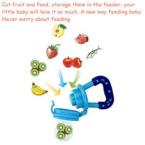 Safe Custom reusable baby silicone fresh fruit food feeder