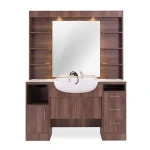 Salon furniture hair shampoo station sink chair with basin shampoo cabinet