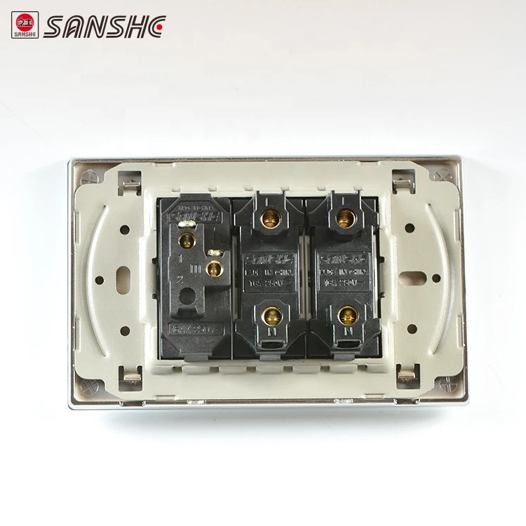 SANSHE New Quality double 2-pin universal socket,electrical switch socket