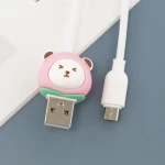 SD-226 Fast Charging Cable TPE Cute 3D Fruit Bear USB Data Cable for Android iPh Type C