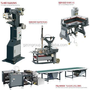 semiautomatic rigid cardboard box production line