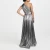 Import Sexy  Elegant Shiny Silver  One Shoulder  Floor Length Front Slit  Evening Dress Women from China