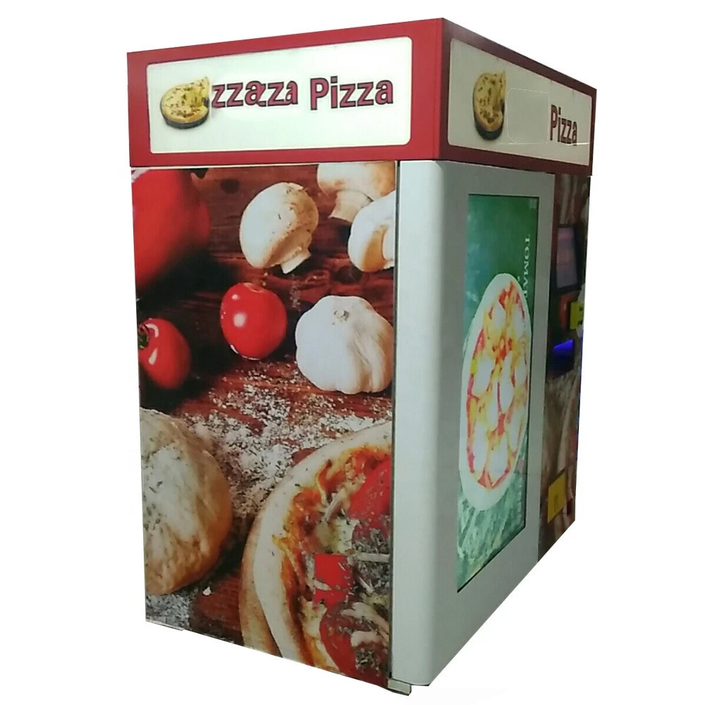 Simple pizza vending machine with baking system and heating system fast delivery sell ready to bake to toast pizza