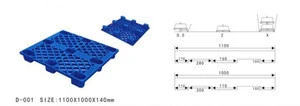Single face plastic pallet in 100% virgin new HDPE material