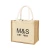 Import Small MOQ  Natural Canvas laminated  waterproof jute tote bag with logo printed from China