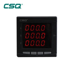 Smart AC voltage and current panel meter  220V CE 3 phase LED Display generator auto mini voltage meter wholesale