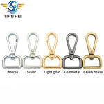 Snap hook with square ring metal spring swivel eye snap hook for purse