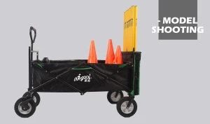Soccer equipment cart with wheel