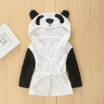 Soft Baby Blanket Towels Animal Stitch Shape Pajama Bath Towel Infant Hooded Bathrobe Sleepwear