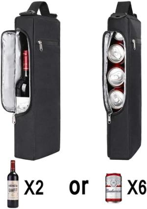 Soft Custom Logo 6 9 12 Can 2 Bottle Wine Disc Golf Cart Bag Cooler Tote Bag