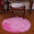 Import Softest custom round white sheepskin faux fur rug from China