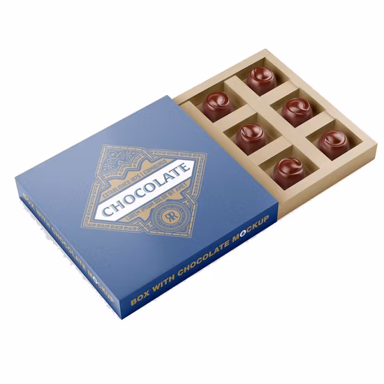 Custom Logo Printed Paper Sleeve Drawer Sliding Chocolate Packaging Box
