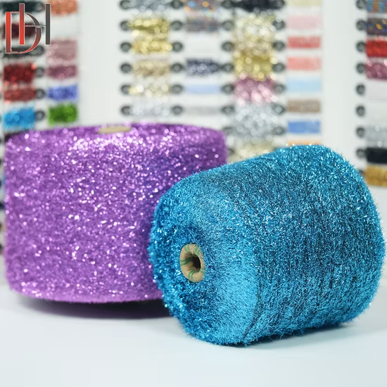 Glitter 100% Polyester Fancy Yarn for Knitting Craft Bag Skirt Glass Yarn</span>