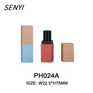 Square matte empty lipstick tubes packaging for cosmetic makeup