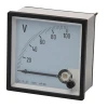 square shape pointer type panel voltage meter moving coil structure voltmeter 96*96mm