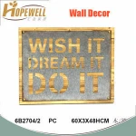 Square Wood Large Interior Hotel Stone Waterproof Borders Art Wooden Decorative Panel Living Room Stickers Wall Decor