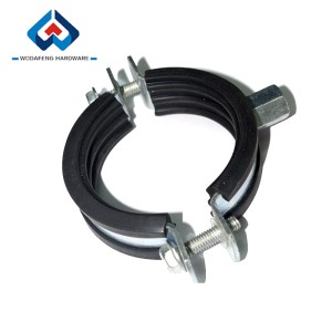 stainless steel cheap wholesale steel cushion pipe clamps types with rubber price