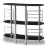 Import stainless steel chrome finishing Latest Design home wooden kitchen cocktail  bar table wine table  with Storage Shelves from China