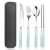 Stainless Steel Cutlery Sets With Porcelain Handle Mirror Polished Flatware Sets Spoon Fork Knife