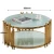 Import Stainless Steel Gold Marble Top Round Coffee Table Design from China