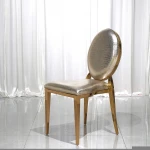 Stainless steel metal luxury hollow design changeable backrest gold wedding banquet hotel home useful wedding chair