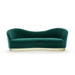 Stainless steel modern luxury  home or hotel used fabric sofa