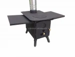 Steel Plate and Wood Stoves Type Wood Burning Stove with Oven
