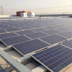 Steel Solar Structure ballast flat mount roof ballasted system Flat Roof Mounting