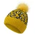 stock manufacturers custom leopard print wool winter hat knitted hat with hairball