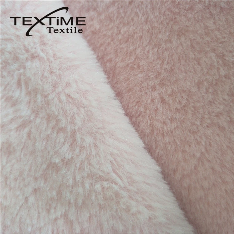 Superior Quality Faux Long Pile Rabit Skin White Black Artificial Fur Fabric