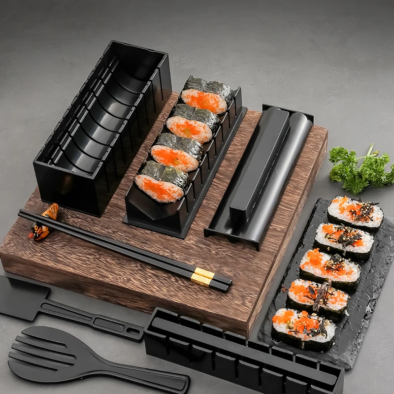 Sushi Making Kit DIY Home All In One complete Set 11 Piece BPA Free Sushi Maker Tool DIY Home Sushi Making Kit