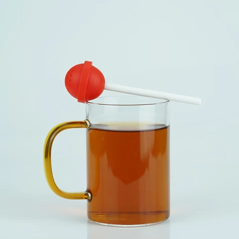 Sweet Round Silicone Tea Ball Infuser For Lollipop Shape
