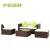 T6223SF Wicker rattan and iron products 5pcs Patio lounge sofa with cream cushion pillows for free