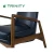 TC01 solid wood leather modern design hotel furniture leisure lounge chair for hotel bedroom