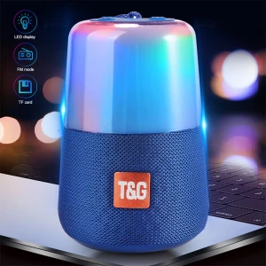 TG168 Portable Wireless BT Speakers Colorful LED Light Waterproof Subwoofer Column Stereo Support Voice Call Audio caixa