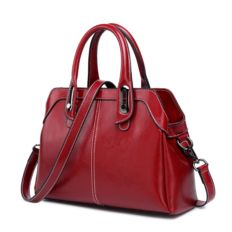 The new 2020 leather one-shoulder fashion European and American cowhide handbag