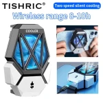 TISHRIC Mini Cooling Fan Cooler Cell Phone Radiator Blocker Smartphone Heat Sink for Charging & Games Live Mobile Phone Heatsink