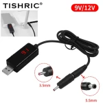 TISHRIC USB Boost Converter DC 5V to 9V 12V Power Cable 3.5x1.35mm Plug Adapter For Power Supply/Charger/Power Converter