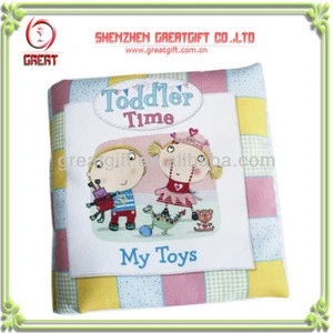 Toddler Time Cloth Book Baby Education Cloth Book, fabric book, soft book